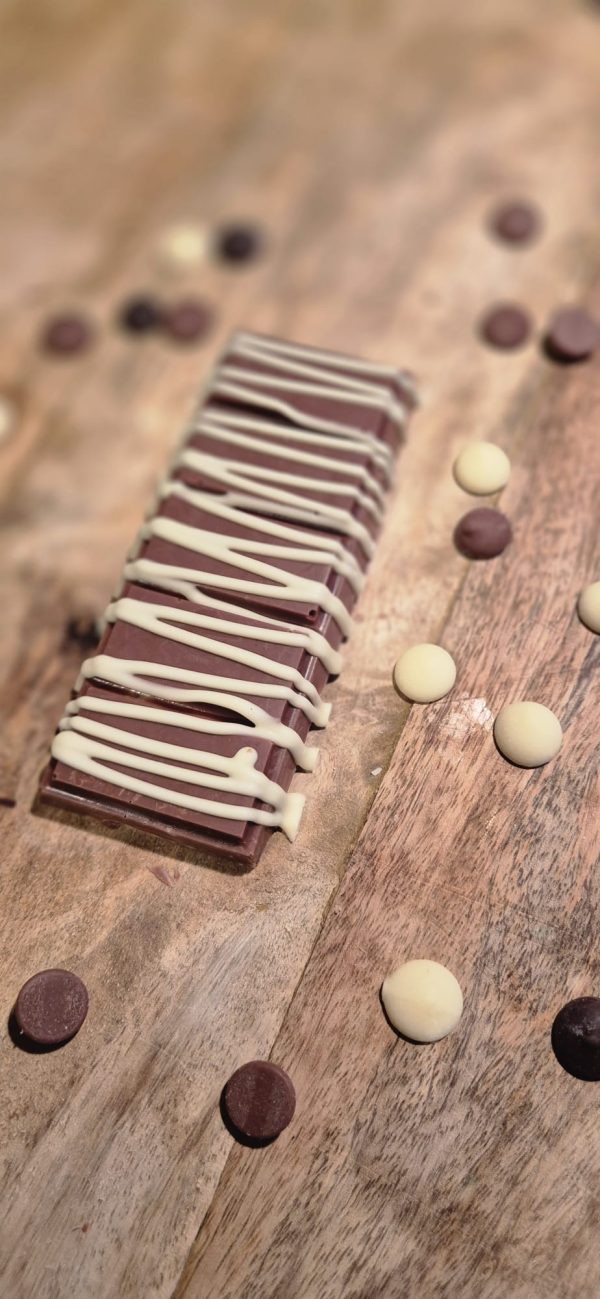 witte chocolade, crunchy reep