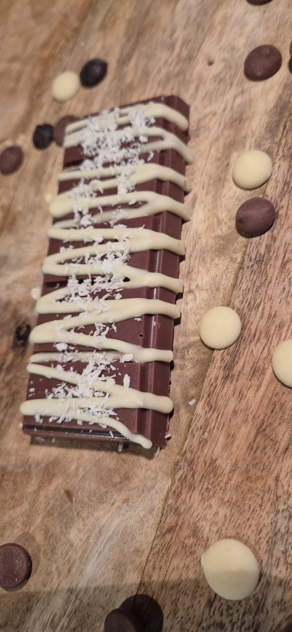 Witte chocolade kokos crunch reep